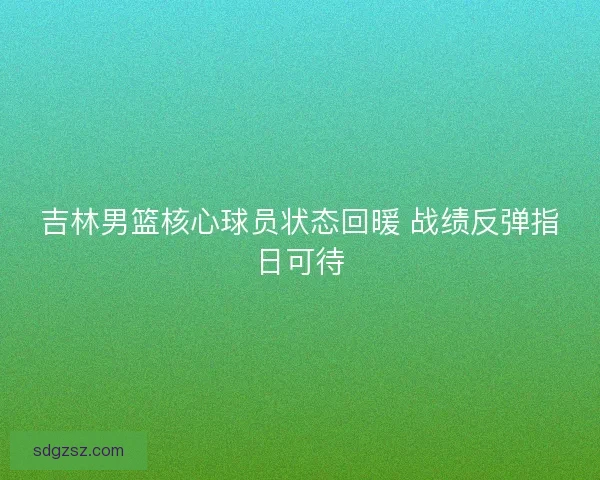 吉林男篮核心球员状态回暖 战绩反弹指日可待